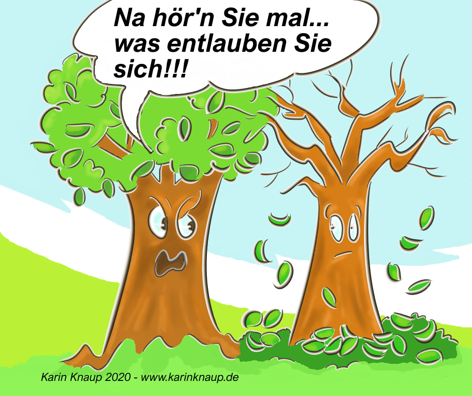 Comic Bäume digitale Handzeichnung