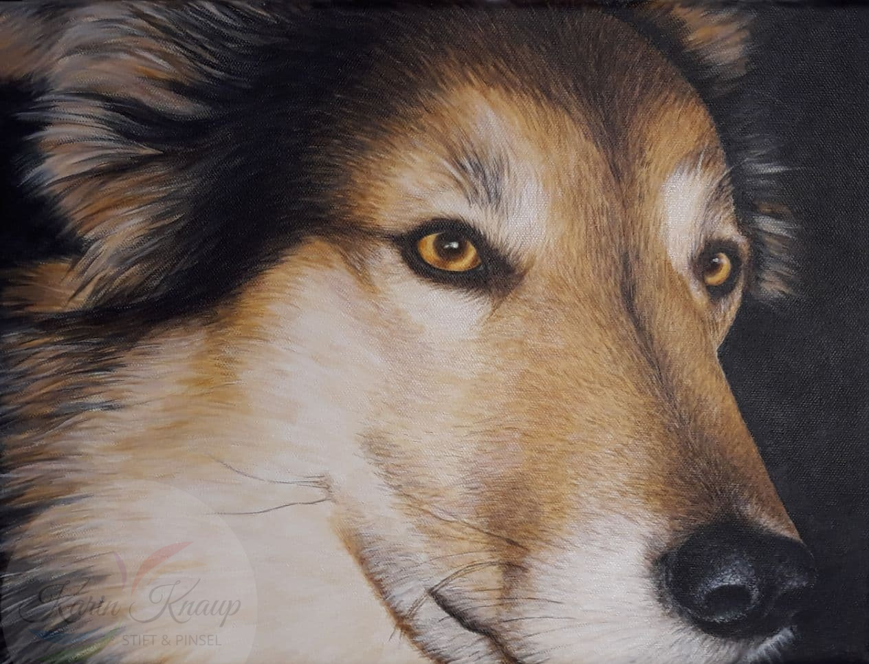 Hund Felix - Acryl auf Leinwand 40 x 30 cm